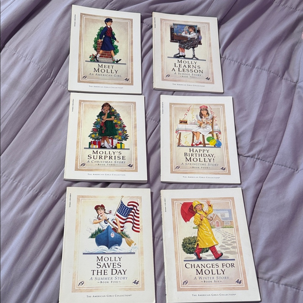 American Girl Molly Book Collection with Colorful Covers